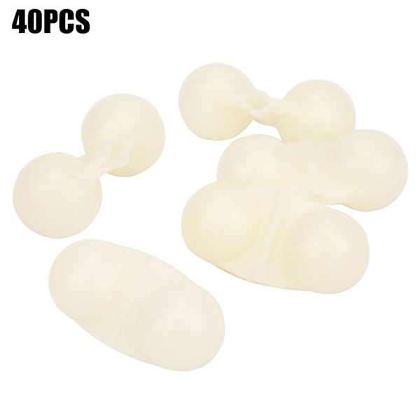 40st Bärbar ABS Dubbel Rattle Havsfiske Attraktor Bell Beads Tillbehör för att lura Fishwhite