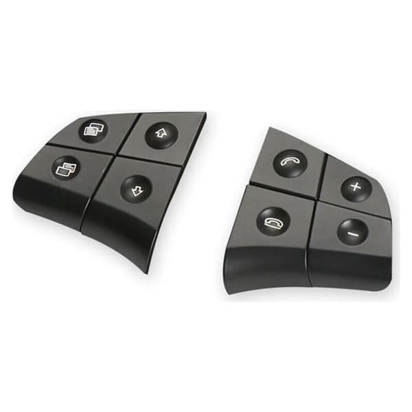 Udskiftningsknapper til ratkontrol til Mercedes Benz W164 W245 W251 ML GL BR Class, Sort, 4 knapper