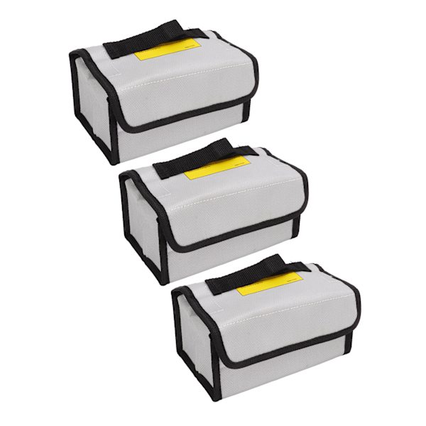 3 stk. LiPo-batteri sikkerhedspose flammehæmmende høj temperaturbestandighed lithium batteripose