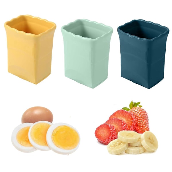 Muggslicers | Äggskivare | Bananskivare | Jordgubbsskärare | Snabb Fruktsallad och Grönsakssallad | Kreativ Köksredskap - GSL Blå