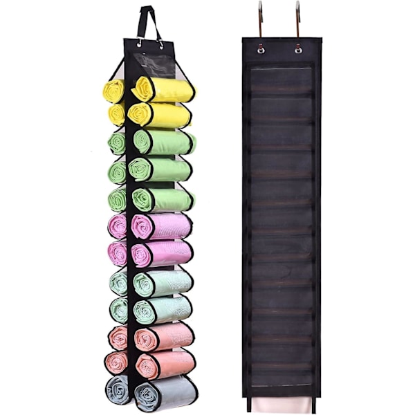 Leggings Opbevaringspose Organizer Bøjle Holder 24 Stykker Leggings eller Skjorter Jeans Rum Opbevaringsbøjle, Foldbar Leggings Organizer Tøj Transportabel