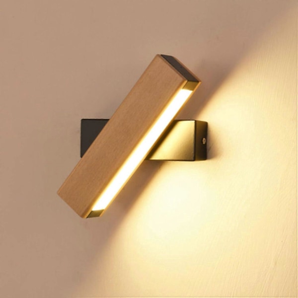 LED Væglampe 360 Graders Roterbar Indendørs Væglampe 21 x 4 x 4,5 cm 4 W Varm Hvid Sort Base