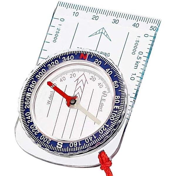 Scoutkompass för pojkar, orienteringskompass för vandring, fiske, camping 72*51*10.5mm