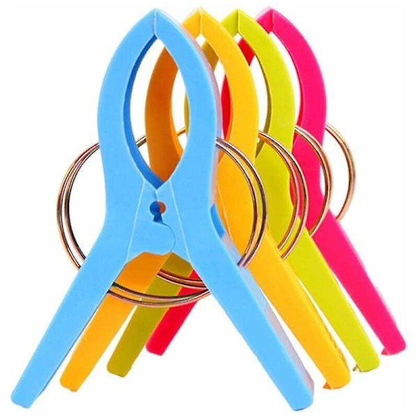 Paket med 8 Plastklämmor Quiltklämmor Sock Hopper Vindtät Poolhållare Färgglada Tvättställ