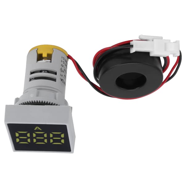 Digitalt strømmåler matt panel Amperemeter Signalindikatorlys AC 220V AD16‑22FSAYellow