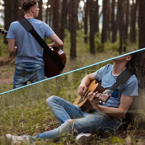 Axelremsskydd för gitarr, andningsbart pärlbomull, halkfritt tillbehör för musikinstrument