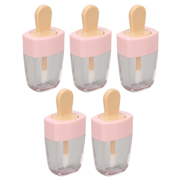 5 stk. 5 ml tomme læbeglasrør isformet forhindrer lækage DIY læbeglasbeholder