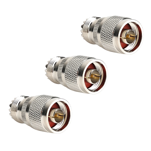 3 stk 50ohm N han til UHF hunstik RF koaksial adapter til antenner Broadcast radioer