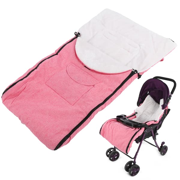 Vinter Vindtæt Universal Tyk Varm Spædbarns Sovepose til Baby Klapvogn Tilbehør Linned Pink