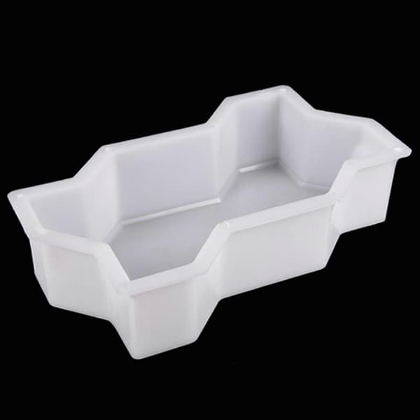 5X Three Wavy Garden Paths Plastic Concrete Paving Mold DIY Walkway Cement Brick Mold White