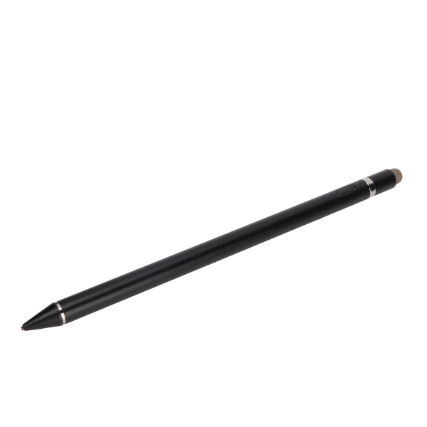 Stylus Pen Kapasitiv Fine Point Touch Pen Tilbehør i aluminiumslegering for nettbrett Svart