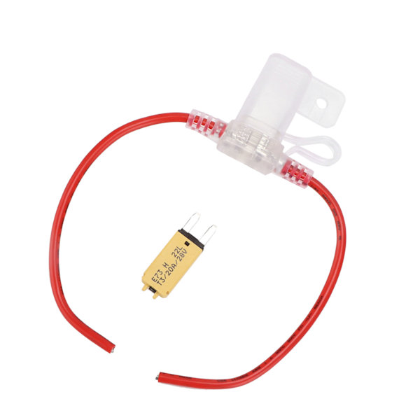 12AWG sikringsholder transparent vandtæt med manuel reset afbryder til bil yacht RV lastbil 32V