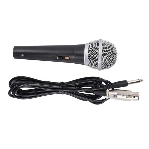 XLR-mikrofon med XLR til 1/4-tommers kabellydtilkobling Håndholdt mikrofon egnet for scenekaraoke-sang og opptak