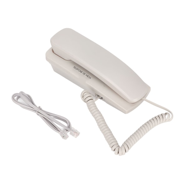 KXT1042 Vægtelefon Kablet fast telefon med Mute-genopkaldsfunktion Distributionsinterface Ovalt knapdesign (hvid)