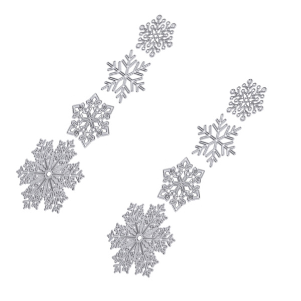 2 Set Metallskärningsform Stencil DIY Prägling Kolstål Papperskärmningskortmall