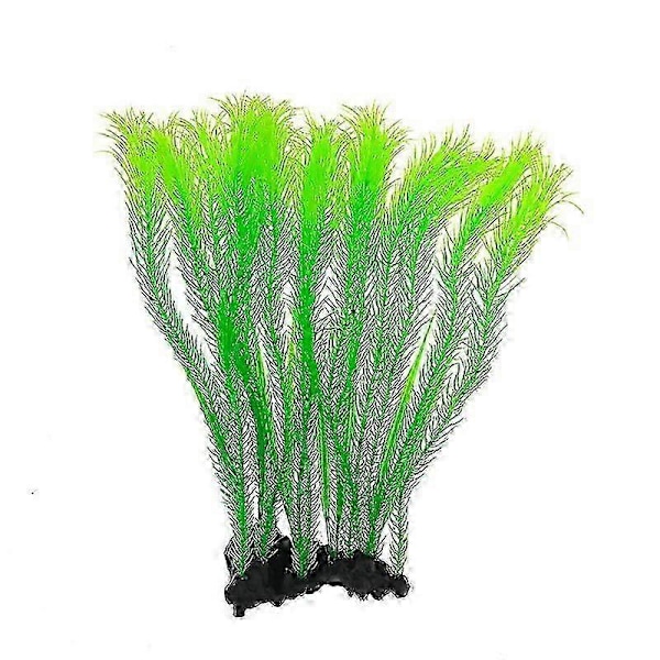 Kunstige akvarieplanter, vandplanter, tangplanter, naturtro dekorationer til akvarier, (2 stk.), plastik akvarieplanter til husholdning og O