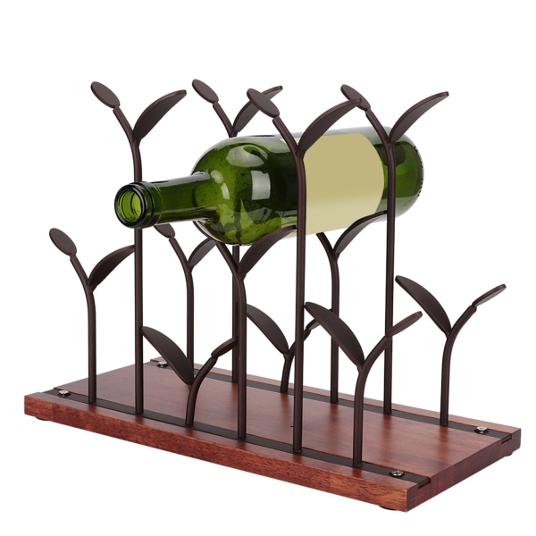 Elegant husholdningsbar 6 flasker Desktop vinstativ Holder Display Organizer Stand (bronze)