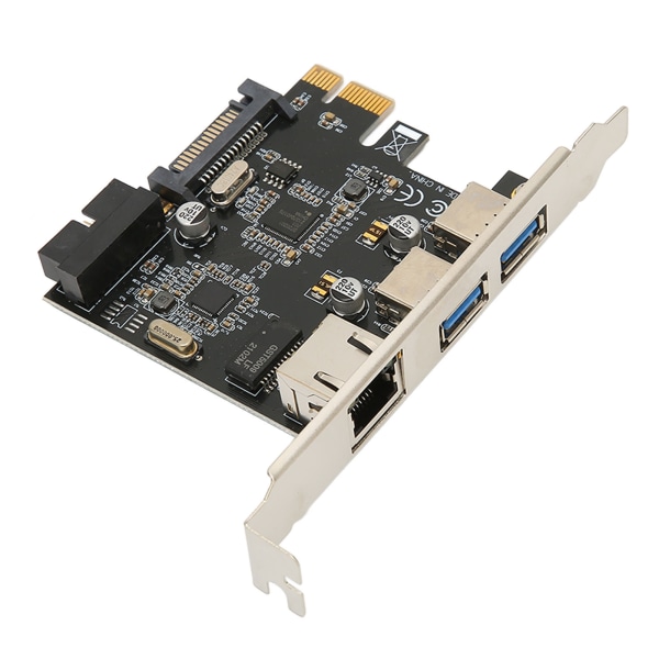 PCIe till USB3.0 expansionskort USB3.0 SATA 15pin Power High Speed ​​PCIe till RJ45 expansionskort för nätverksdator