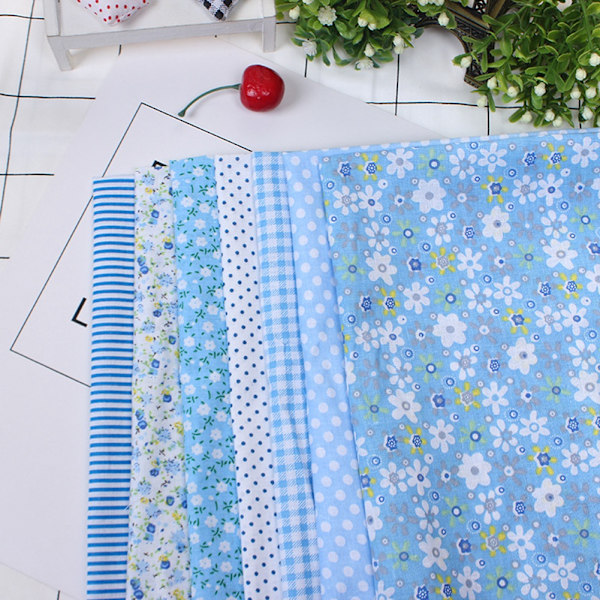 7 st / set 100% bomull Batiks syhantverkstyg för DIY plånbok kuddfodral