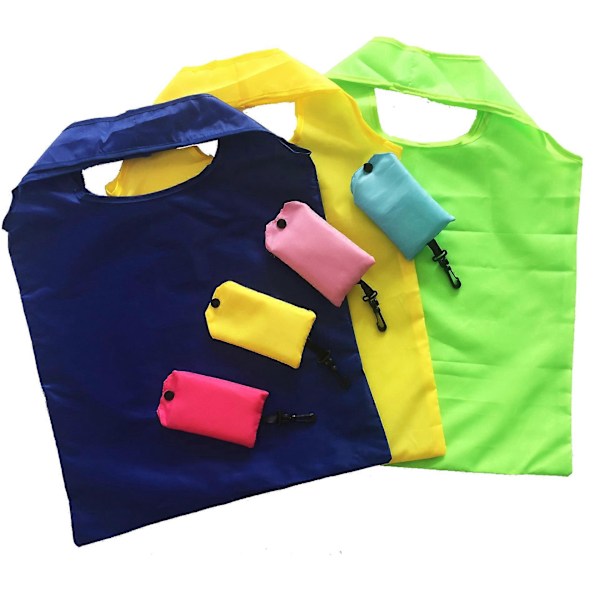 9 stk. Genanvendelig mulepose, bærbar, foldbar, miljøvenlig nylon indkøbspose, foldbar håndtaske, shopper mulepose, poseorganisator, simpel