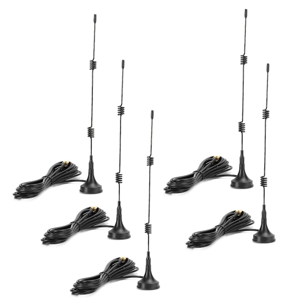 5 stk. SMA‑M 2.4G-antenne med router magnetisk base ekstern forlængelse til YAESU VX‑3R