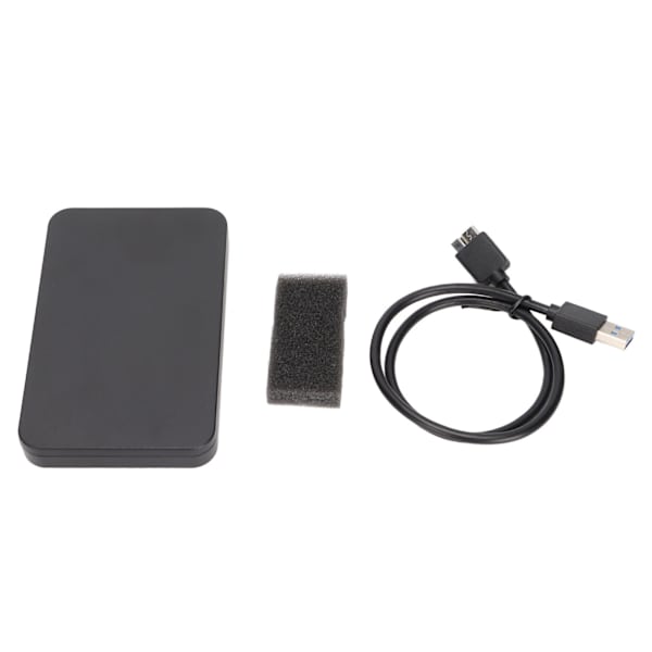 Mobil harddiskboks 2,5 tommers SATA seriell port mobil harddisk kabinett støtter for Windows for OSBlack