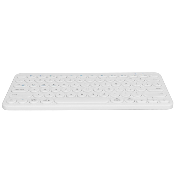 Langaton näppäimistö 78 näppäintä Pyöreät näppäimet Ohut Kompakti Retro Hiljainen Bluetooth näppäimistö Kotitoimistoon Matkavalkoinen