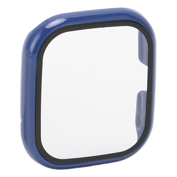 PC-beskyttende etui med hærdet glas skærmbeskytter erstatningstilbehør Passer til Amazfit GTS 4 Mini Midnight Blue