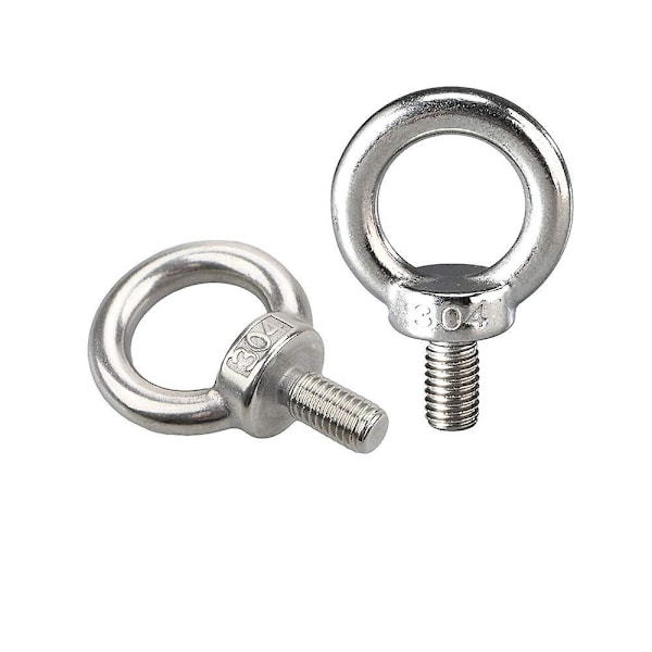 Løftering Øjebolt Rustfrit Stål Han Gevind Skrue Løfte Øjebolte DIY Konstruktion Bygge Hardware Marine Vægt Dækbolte M5-10PCS