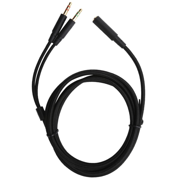 2-i-1 adapterhodetelefon lydkabel passer til Kingston HyperX Cloud Stinger/Cloud Mix/Cloud Alpha