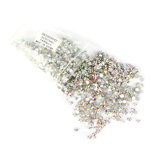 1440 st Rhinestones glänsande Hotfix Flatback brett applikation DIY nagel Rhinestones för hantverk AB färg