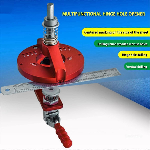Multifunktionelt 35 mm hængsel jig kit træbearbejdning hul bore guide