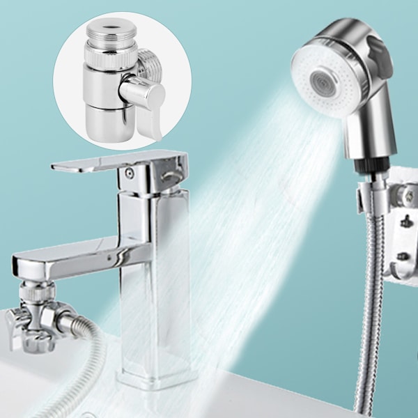 Hembadrum Handdusch Sprayer Hår Tvätt Kit Kran Konverter Adapter Set Tillbehör Kran Konverter