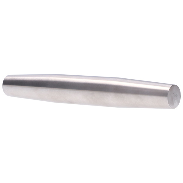 Rullepind i rustfrit stål, tilspidset, non-stick, til mel, dumplingdej, bageværktøj (23 cm)