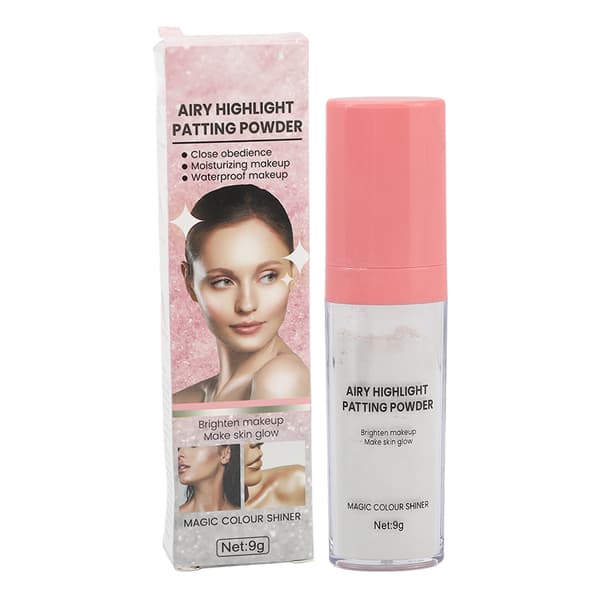 Luftigt Highlight Patting Powder Glødende Makeup Ansigts Pudder Blusher Highlighter til Hverdagsbrug