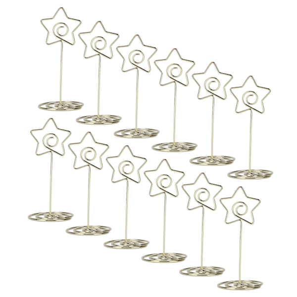 12 st Memo Folder Golden Star Desktop Rund Anteckningshållare Folder Bröllopskort Hållare