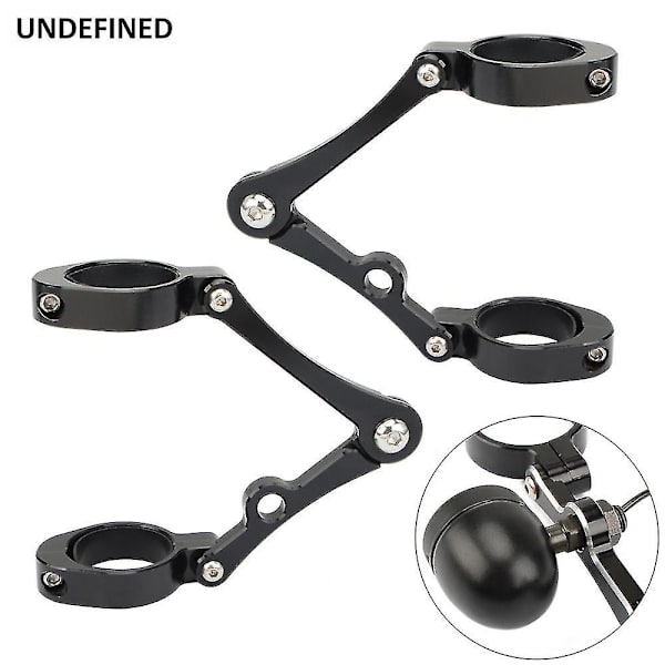 Universal Motorcykel Forlygte Montering Beslag Klemme til Harley Dyna Chopper Bobber - Passer til 37mm, 41mm, 49mm, 54mm Gaffelrør 39-41mm Krom