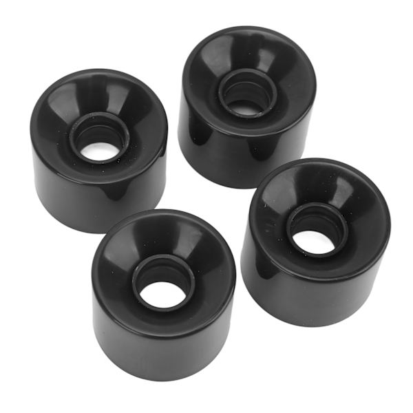 4 stk. PU skateboardhjul udskiftning støjsvag multifunktionel land surfboard rulle caster sort