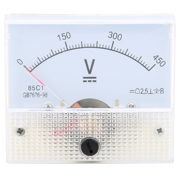 Peker DC voltmeter 0‑450V Spenningsmåler Måler Krets Måleinstrument ±2,5 % nøyaktighet