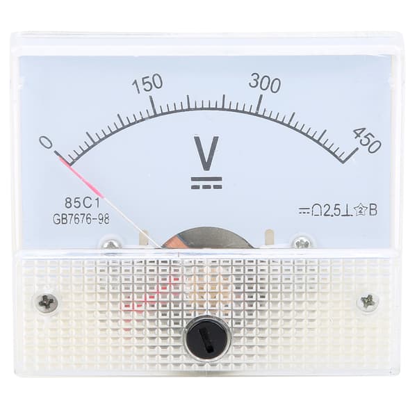 Pointer DC Voltmeter 0‑450V Spenningsmåler Kretsmålingsinstrument ±2,5 % Nøyaktighet