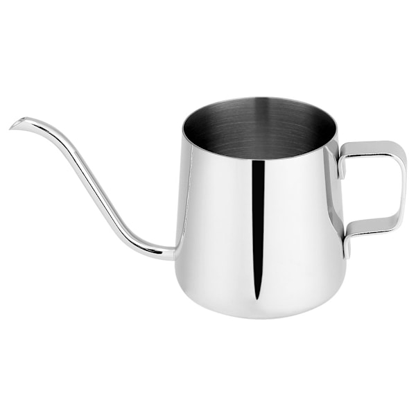 Rostfritt stål droppkaffekanna Lång svanhalspip Vattenkokare Kopp Teverktyg (silver 350mL)