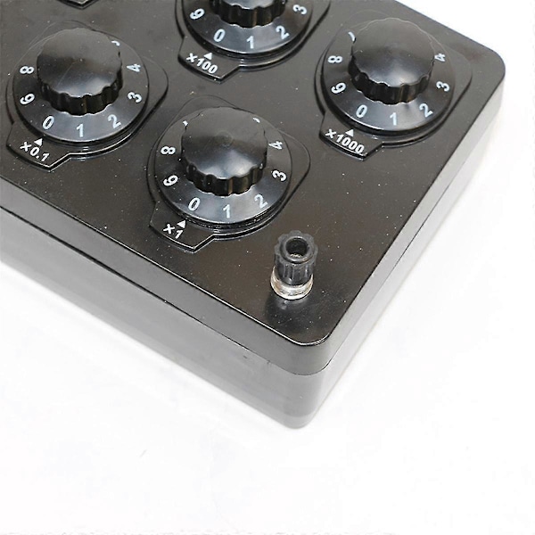 1 stk. Sort Modstandsboks Jern Variabel Dekade Modstand 0-9999.9 Ohm kompatibel med Fysisk Undervisning & 16 stk.