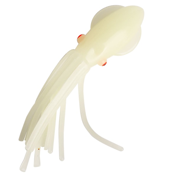 Myk PVC lysende kunstig naturtro blekksprut fiske lokke agn Swimbait (10 stk 6,5 cm)
