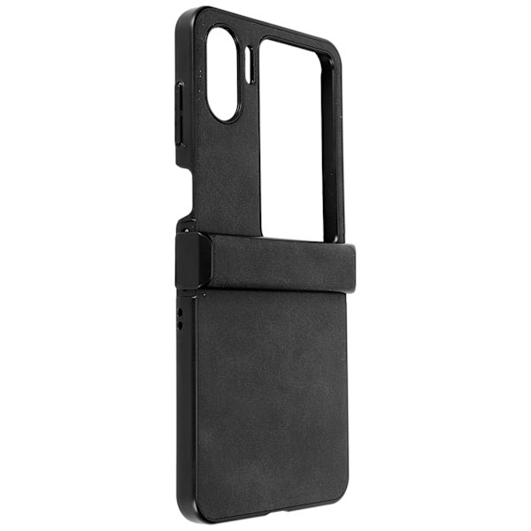 Fodral för Oppo Find N2 Flip i syntetiskt läder, ultratunt, stöttåligt telefonskydd för Oppo Find N2 Flip, svart