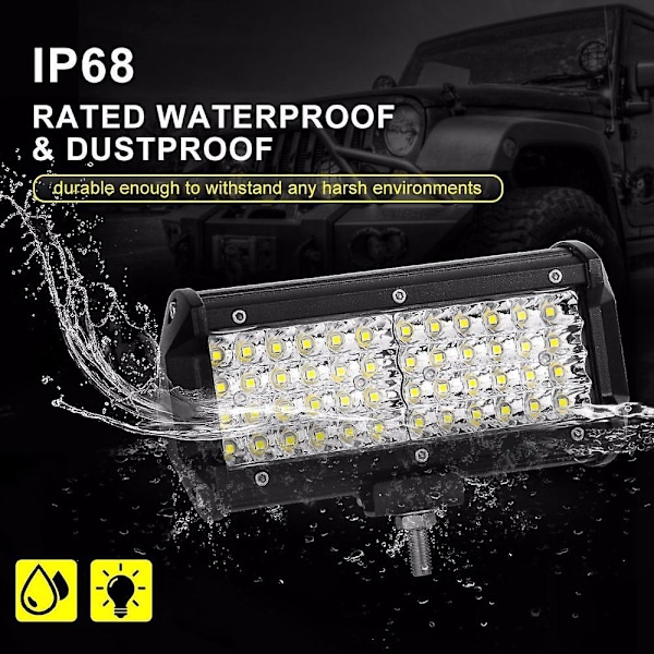 1 kpl LED-työvalo 7' Auton LED-projektori Vedenpitävät kohde- ja sumuvalot LED-työvalot autoon kuorma-autoon traktoriin maastoautoon veneeseen