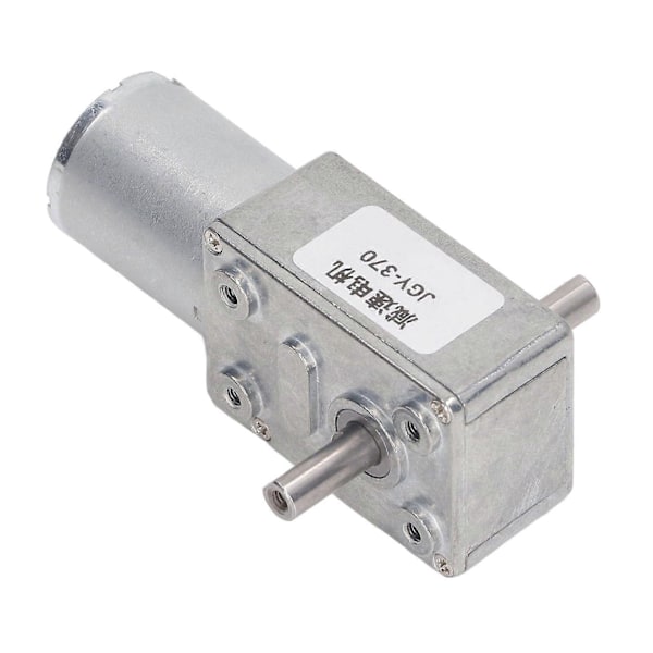 Vaihdemoottori 12mm kaksoisakseli itselukittuva palautuva kierukkavaihde nopeuden vähennysmoottori kiinnitysalustalla DC12V 10RPM
