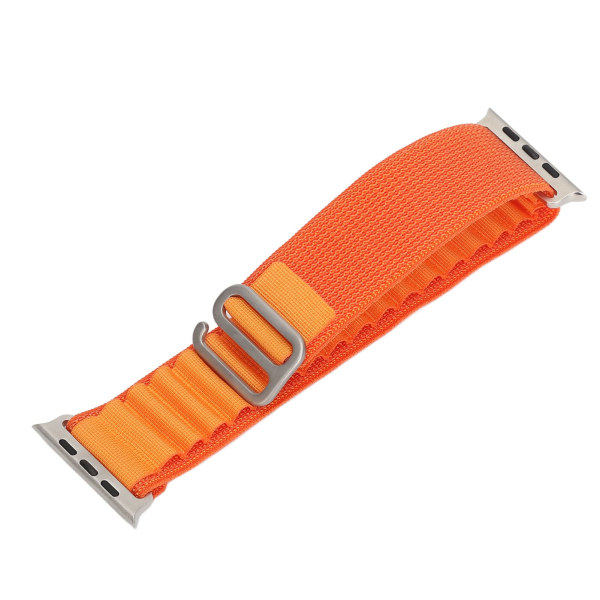 Alpine Loop urrem Juster størrelse Metalspænde Nylonurrem til Iwatch 8 Orange 42/44/45/49 mm