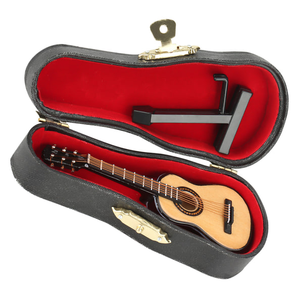 Miniatyr tregitarmodell Display Minimusikalsk ornamenter Håndverk Home Decor