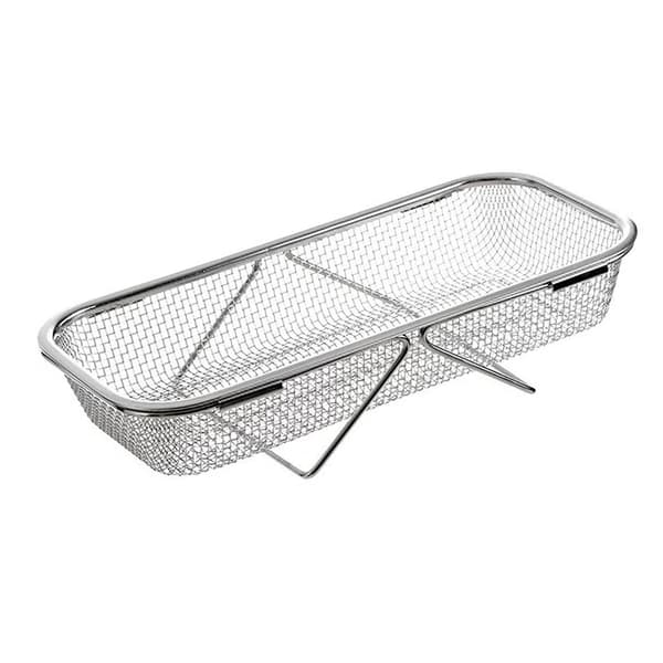 Uttrekkbart Avrenningsstativ Rustfritt Stål Utvidbart Avrenningsstativ for Vask for Husholdnings Oppvaskkum S 31x12.5cm