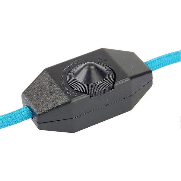 1-60W LED Lysdæmper Dæmpbar (Rotary Dimmer) LED Dæmpbar, On/Off, 220-230V, CE In-Line Switch, Sort